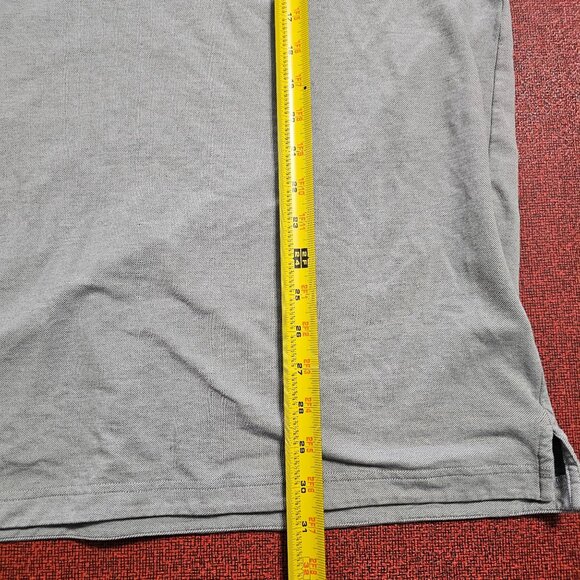 Travis Mathew Performance Polo Shirt XXL Gray & Blue Stripes Short Sleeve Golf - Picture 8 of 10